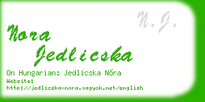 nora jedlicska business card